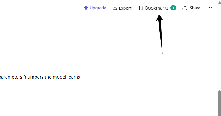 Bookmarks header button and Chat Bookmarks modal