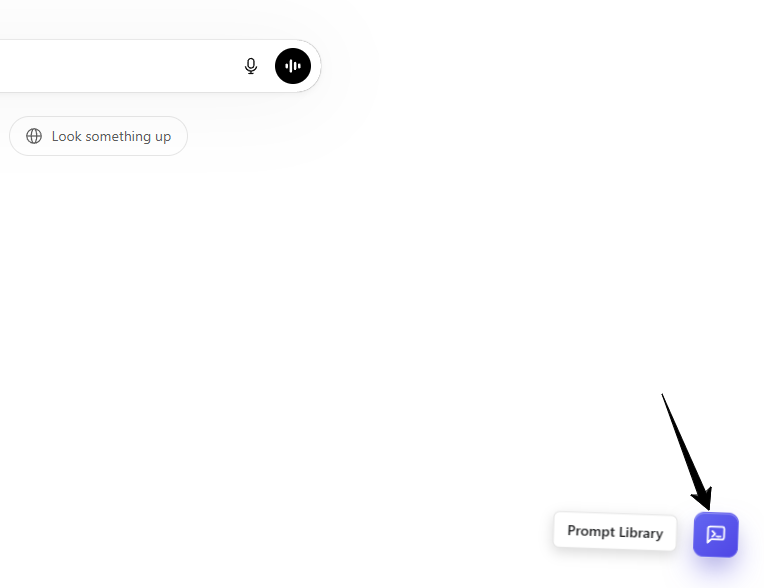 Floating Prompt Library button and modal